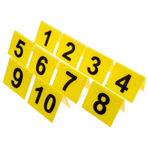 Zerodeko Tischnummern 1–10 Gelbe Acryl-Tischnummern Doppelseitig Nummerierte Tischzelte Für Party Bankett Restaurant Hochzeit Markierungszubehör 10 Stück Zerodeko Tischnummern 1–10 Gelbe Acryl-Tischnummern Doppelseitig Nummerierte Tischzelte Für Party Bankett Restaurant Hochzeit Markierungszubehör 10 Stück von Zerodeko