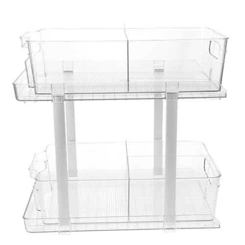 Zerodeko Transparente Ausziehbare Organizer Für Snacks Und Kosmetik Multifunktionaler Badezimmer Und Schreibtisch Organizer Für Schrank Stufiges Design von Zerodeko