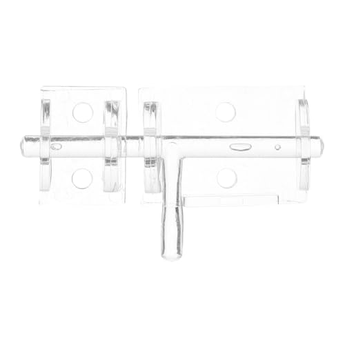 Zerodeko Transparenter Acryl Überfalle Türriegel Selbstklebender Schrankverschluss ohne Bohren Robust und Langlebig für Türen und Fenster Einfache Montage von Zerodeko