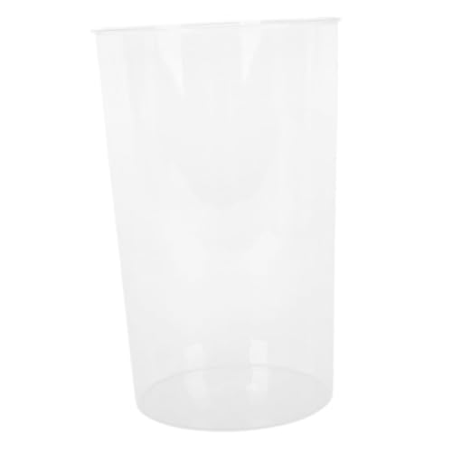 Zerodeko Transparenter Blumentopf aus Robustem PE Kunststoff Zylindrischer Blumen Eimer mit Wurzelwachstumsförderung Vielseitige Vase für Zuhause Büro und Floristen Kleine als Tischdeko von Zerodeko