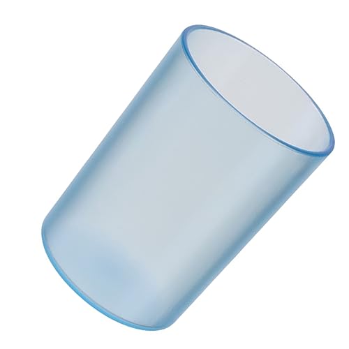 Zerodeko Transparenter Kunststoffzahnbürstenbecher Blauer Durchsichtiger Wasserbecher Für Badezimmer Langlebiger Haushaltsbecher Für Erwachsene Und Junge Mädchen von Zerodeko