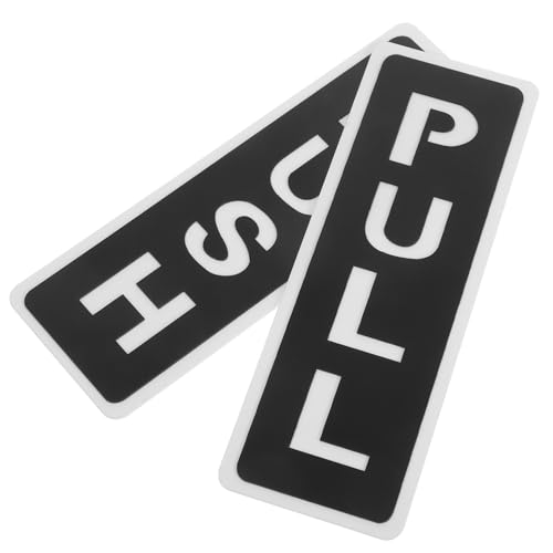 Zerodeko Türschild Push Pull Türschild Aufkleber für Glastüren Doppel Schicht Spiegeloptik Klar Lesbar Leicht zu Reinigen Teiliges für Eingang von Zerodeko