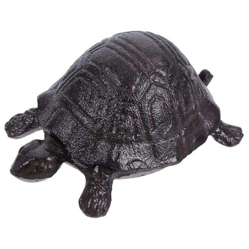 Zerodeko Versteckte Schlüsselbox Gartendeko Schildkröte aus Gusseisen Dekorative Aufbewahrungsbox für Außenbereich Großes Fassungsvermögen Praktische Schlüsselaufbewahrung für Garten und von Zerodeko