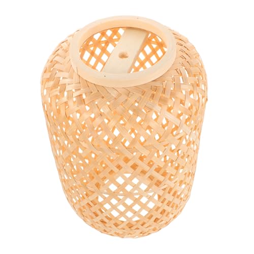 Zerodeko Vintage Handgewebter Lampenschirm für Rustikale Pendelleuchten Breit Dekorativer Lampenschirm im Boho Landhausstil für Wohnzimmer Schlafzimmer und Küchenbeleuchtung von Zerodeko