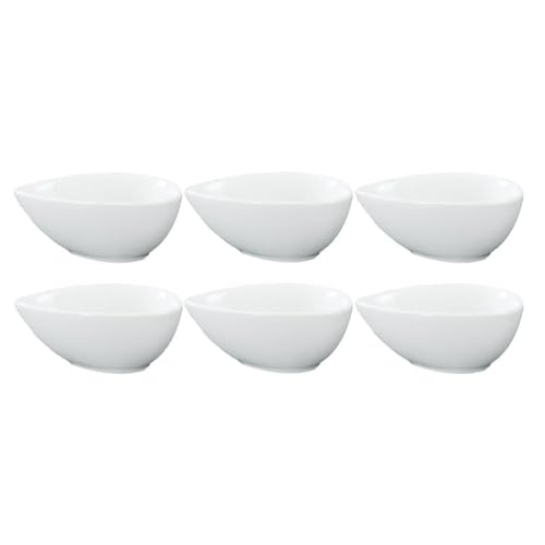 Zerodeko Salatschüssel-set in Tropfenform 6-teilig Weiße Keramik-backschüssel Hitzebeständig Aufbewahrungsschüssel Für Die Küche Obstbehälter von Zerodeko