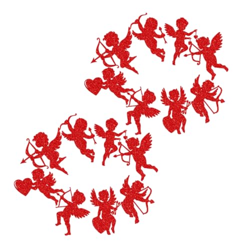 Zerodeko Wandtattoo Spruch 2 Sätze Hochzeit Wanda Kleber Fensteraufkleber Dekoration Fensteraufkleber Für Party Fensteraufkleber Zur Dekoration Amor Wandtattoos Valentinstag Wandtattoo Rot Papier von Zerodeko