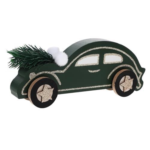 Zerodeko Weihnachtliche Holzauto Tischdekoration Weihnachtsmotiv Festliche Wohnaccessoires für Innenbereich Gemütliche Xmas Tischdeko Geschenkidee von Zerodeko