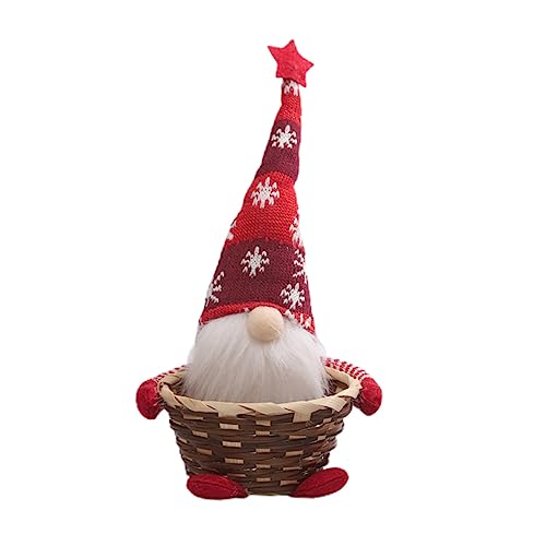 Zerodeko Weihnachtlicher Zuckerwarenkorb aus Geflochtenem mit Gnom Design Dekorativer Aufbewahrungskorb für Süßigkeiten und Früchte Tragbarer Weihnachtsdekoartikel für Zuhause Büro und Zerodeko Weihnachtlicher Zuckerwarenkorb aus Geflochtenem mit Gnom Design Dekorativer Aufbewahrungskorb für Süßigkeiten und Früchte Tragbarer Weihnachtsdekoartikel für Zuhause Büro und von Zerodeko