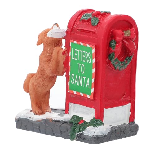 Zerodeko Weihnachtsdorf-Zubehör Weihnachtsmann-Briefkasten Für Weihnachtsdorf-Sets Briefe An Den Weihnachtsmann Weihnachtsfiguren Weihnachtsdekoration Weihnachtsschmuck Aus Harz von Zerodeko