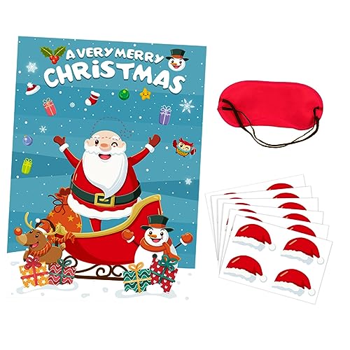 Zerodeko Weihnachtsmann Poster Spielrequisiten für Xmas Party Deko Familienfest Vielseitig Verwendbar Farbintensiv Langlebig von Zerodeko