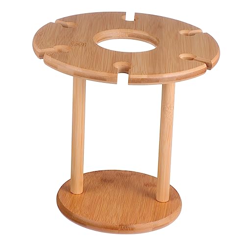 Zerodeko Weinbecherständer Aus Holz Mit Kelchhalter Für Weingläser Weinflaschen Und Gläser Umgedrehtes Design Zum Abtropfen Haushalts-weinglasständer Für Küche Oder Zimmer von Zerodeko