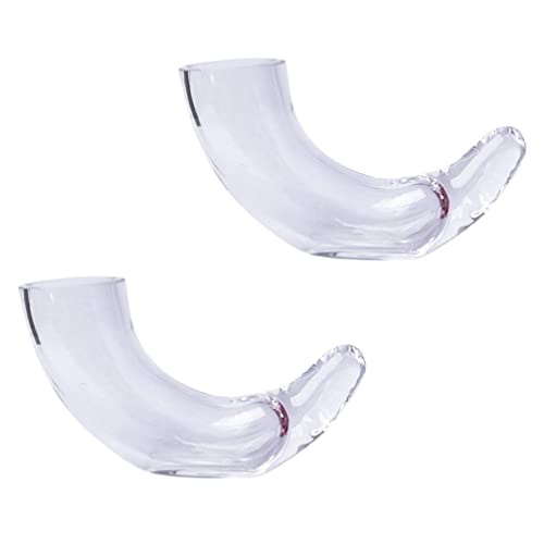 Zerodeko Weingläser 2Pcs Cup Hornform- Getr? Cup Glas Dekanter Weingetr?nke Glase Gl?sse Champage Container Whisky Cup für Bar Hochzeit Abschlussball Wassergläser von Zerodeko