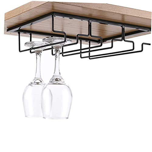 Zerodeko Weinglas-Halter Aus Eisenkunst Praktischer Glasbecherständer Weinglasaufhänger Für Bar Und Heimgebrauch Schwarz DREI Schlitze von Zerodeko