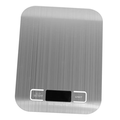Zerodeko 10kg Digitale Küchenwaage Aus Edelstahl Multifunktionale Lebensmittelwaage Für Zuhause Hohe Präzision Leicht Und Einfach Zu Reinigen Ohne Batterie Silber von Zerodeko