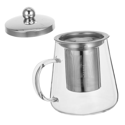 Zerodeko mit Infuser Hitzebeständig Borosilikatglas für Lose Teeblätter Herdplatte für Büro und Zuhause von Zerodeko