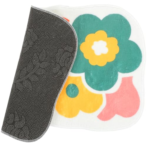 Zerodeko rutschfeste Badematte Saugfähiger Badteppich mit Floralen Mustern für Bad Küche und Wohnzimmer Schnelltrocknend Pflegeleicht und rutschfest von Zerodeko