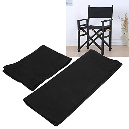 Zerodis 1 Set Chair Canvas Replacement Director Chair Canvas Replacement Seat Director Stuhlbezüge Canvas Ersatz Sitztuch Home Supplies Protector Cover Durable Möbel Zubehör(Schwarz) von Zerodis