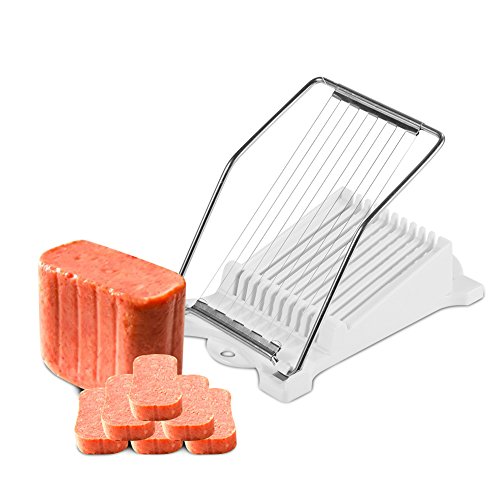 Zerodis 10 Edelstahldrähte, Schneider für Küche, Essen, zum Schneiden von Fleisch, Schinken, gekochten Eiern, Käse, Sushi, Obst von Zerodis