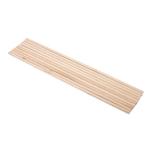 10 Stück Wooden Sticks for Crafts Rundholz Holzstangen Hartholzstäbchen Craft Sticks 30 cm lang DIY Holzkunst Bastelstäbe Dübel Stangenstangen Süße Bäume Holzwerkzeug (6MM*30CM) von Zerodis