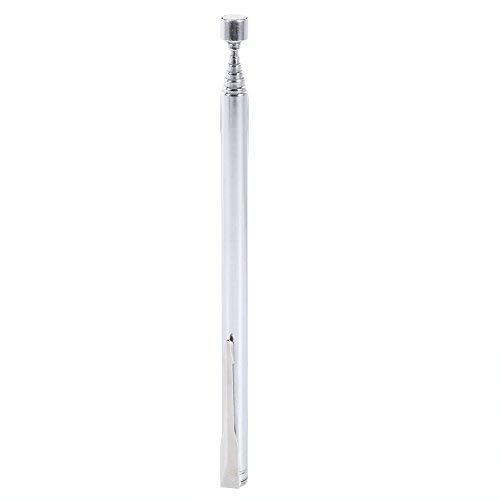 26 inch teleskopische magnetische Pick Up Tool Rod Stick Erweiterung Magnet Handheld Tool Ausziehbarer Pick-Up-Greifer-Werkzeug-flexibler Magnetstick-Tester(Silber) von Zerodis