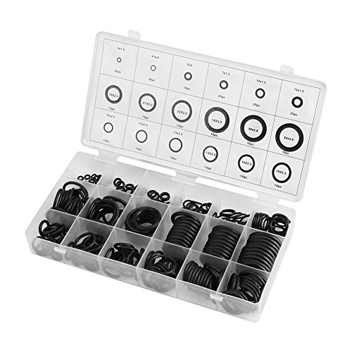 279Pcs/Kit 18 Größen Gummi-O-Ring-Sortiment-Set Hydraulik-Dichtungen Dichtungssatz Gummi-Dichtungs-Dichtungs-Sortiment-Set für Sanitär-Unterlegscheiben-Dichtungen & Auto-Schnellreparatur von Zerodis