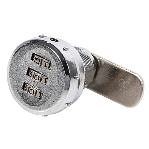 3 stellige Code Kombination Cam Lock Silber Zink Legierung Kabinett Sicherheit Password Coded Lock(0.5~9mm Iron Sheet Cabinet) von Zerodis