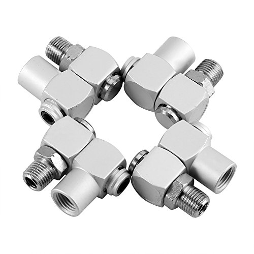 4 stücke Aluminium 1/4 inch 360 Grad Swivel Air Schlauchanschluss Industrielle Swivel Air Fittings Tragbare Air Tool Adapter von Zerodis