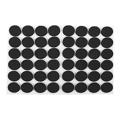 48Pcs Circular Black Anti Rutsch Selbstklebende Gummifüße Pads Protektoren Möbel für Schränke Kleine Haushaltsgeräte Electronics Bilderrahmen Möbel Schubladen Schränke von Zerodis