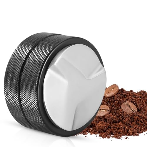 Zerodis 51mm Kaffee Tamper Edelstahl Rostfrei Barista Espresso Tampers Kaffeebohne Presswerkzeug Solide Robuste Basis Espresso Distributor für Home DIY Cafe Liefert(Three Angled Slopes) von Zerodis