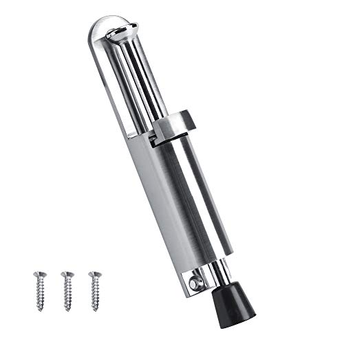 6 Zoll Heavy Duty gefederte Schritt auf Türstopper Türhalter Zink Legierung weichen Gummi Fuß(Silber) von Zerodis