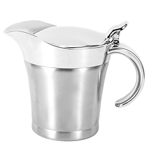 750 Ml Sauciere, Sauciere aus Edelstahl 304 mit Deckel für Pfeffer-Mais-Sauce, Pilzsauce, Milch, Thermosoße, Doppelt Isolierter Krug von Zerodis