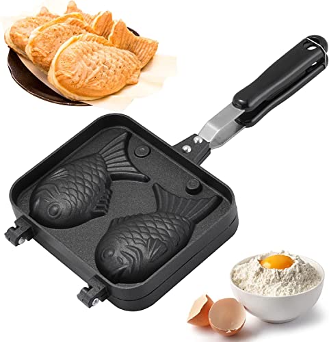 Antihaft Waffeleisen Aluminiumlegierung Backform Kuchen Backformen mit 2 mit Seiten versehener Fisch Form Non-Stick Bakeware Waffel Kuchen Maker Pan von Zerodis