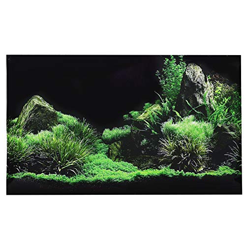 Aquarium Poster, Meeresboden Wasser Gras Aquarium Hintergrunddekoration 3D PVC Selbstklebende Aquarium Wallpaper Aufkleber für Aquarium Aquarium Dekoration(91 * 50cm) von Zerodis
