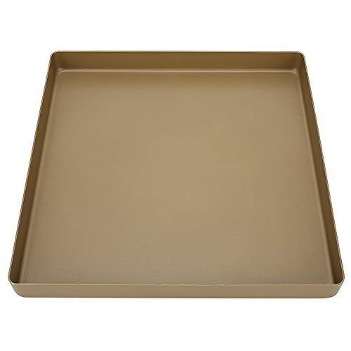 Backen Blatt Pan, Backblech mit Antihaftbeschichtung Pfanne 28x28x3cm Gold Aluminiumlegierung quadratische Form Antihaft-Backblech Brot Pizza Gebäck Tablett Backwerkzeug Backen Blatt Pan, Backblech mit Antihaftbeschichtung Pfanne 28x28x3cm Gold Aluminiumlegierung quadratische Form Antihaft-Backblech Brot Pizza Gebäck Tablett Backwerkzeug von Zerodis