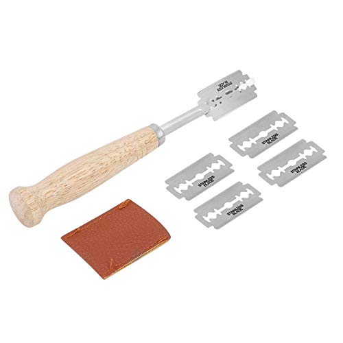 Bäckermesser, Rasiermesser baguette backform DIY Edelstahl-Brotmesser Küche Leichtes Brotmesser-Werkzeug zum Schneiden von Brot Käsekuchen-Scheiben-Brot mit 4 Ersatzklingen von Zerodis