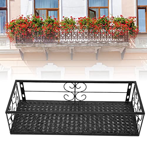 Balkon Blumentopf, Wandbehang Indoor Veranda Geländer Pflanzgefäße Metall Blumentopfhalter für Pflanzen Zaun Pflanzgefäße(Suitable for 6.5cm Railings) von Zerodis