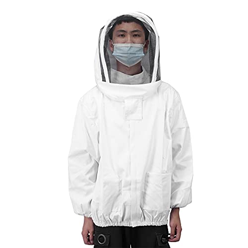 Bienenanzug-Kittel mit Verbesserter Arbeitseffizienz – Ideal für die Bienenzucht – Polyester-Baumwollmaterial – weiß (White) von Zerodis