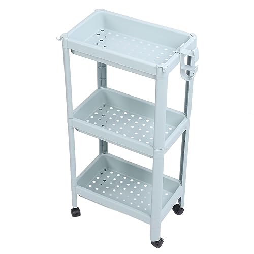 Bodenregal, Badezimmer-Organizer mit Großen Öffnungen Freistehendes Eckregal für Kleidung Schuhe Boxen (3 Schichten (mit Rädern)) von Zerodis