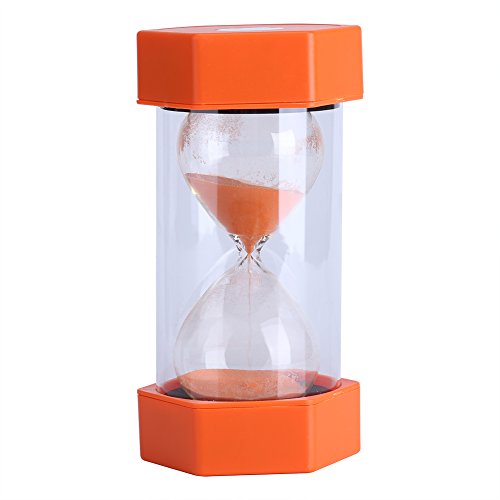 Bunte Sand Timer Glas Sanduhr 3/10/20/30/60 Minuten Timer Uhr Home Office Decor Geschenk(20 Minuten Orange) von Zerodis