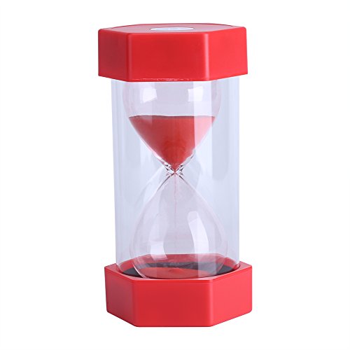 Bunte Sand Timer Glas Sanduhr 3/10/20/30/60 Minuten Timer Uhr Home Office Decor Geschenk(30 Mins Red) von Zerodis