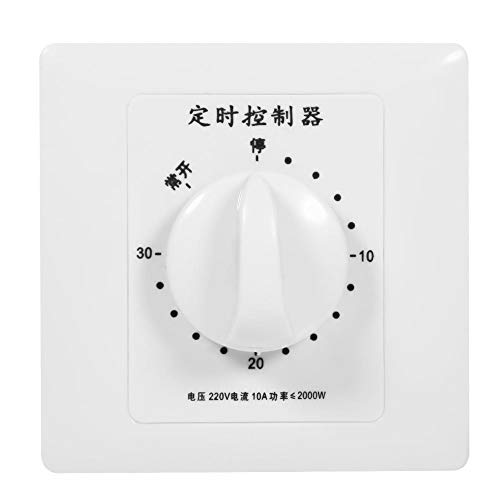 Countdown Timer Schalter AC 220V Min Hochleistungspumpe Elektronische mechanische Countdown Steuerung Timer Socket Time Switch 86 Panel(30 Minuten) von Zerodis
