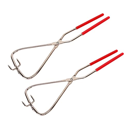 Dipping Tongs Handle Stainless Steel Easy Cleaning Stable Fixation Pottery Sculpture Tongs for Craft Carving 2pcs Dipping Tongs Glazing Tools Clay Sculpture Tongs Stainless von Zerodis