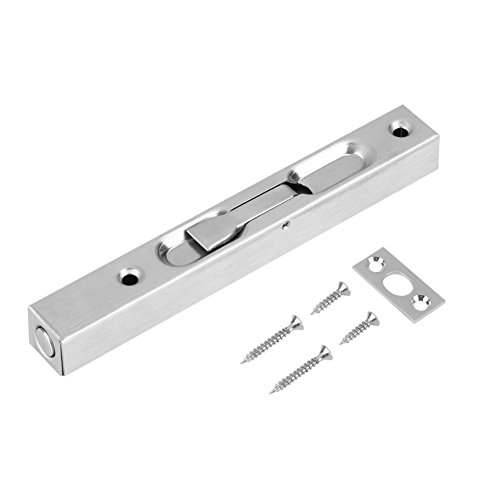 Zerodis Door Latch Bolt 304 Edelstahl Tür Flush Lock Sicherheitshebel Aktion Tor Latch Bolt mit Streik und Schrauben(6 Pollici) von Zerodis