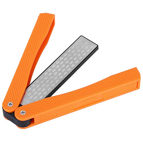 Doppelseitiger Diafold-Schärfer feiner grober Diamantschärfstein 400/600 Korn Messer-Schleifstein-Set Faltmesserschärfer Gritstone Whetstone Anti-Rutsch-Handheld Doppelseitiger Diafold-Schärfer feiner grober Diamantschärfstein 400/600 Korn Messer-Schleifstein-Set Faltmesserschärfer Gritstone Whetstone Anti-Rutsch-Handheld von Zerodis