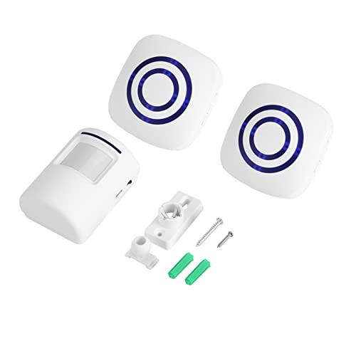 Drahtlose Detektor Eintrag Türklingel Infrarot Sensor Bewegung Alarm Alarm mit Empfänger und Sender 38 Chime Tunes LED Indikatoren(1+2 EU) von Zerodis