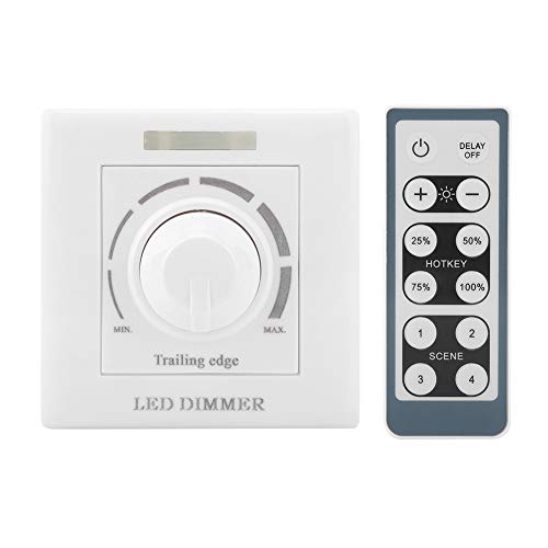 Einstellbarer Dämpfung für LED, Schalter-Regulierung LED-Wandschalter schalter-Wand Wireless mit IR-Fernbedienung 200 W kompatibel mit Typen Leistung Reg von Zerodis