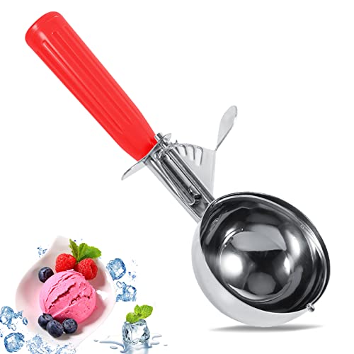 Eisportionierer rutschfeste Ice Cream Scoop Griffe Food Scoop, Eisportionierer, Portionskontrolle 9 Edelstahl Restaurantgeschirr für Gelato, Keksteig(5.2CM) von Zerodis