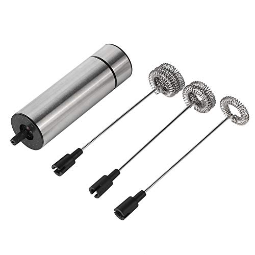 Elektrischer Eierschläger Handheld mit 3 Schneebesen Köpfe Edelstahl Tragbare Milchschäumer Kaffeemischer Home Kitchen Tool von Zerodis