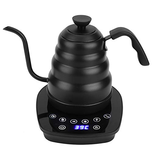 Elektrischer Übergießkessel mit Schwanenhals 1,2 l Kaffee- und Teekessel aus Edelstahl, 1000 W Ein-Klick-Kochen, digitale LED-Anzeige, variable Temperaturregelung, integrierte Brühstoppuhr Elektrischer Übergießkessel mit Schwanenhals 1,2 l Kaffee- und Teekessel aus Edelstahl, 1000 W Ein-Klick-Kochen, digitale LED-Anzeige, variable Temperaturregelung, integrierte Brühstoppuhr von Zerodis