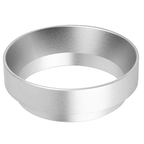 Espresso Dosiertrichter, Aluminium Kaffee Dosiertrichter Espresso Dosierring Trichter Ersatz für 51 Mm/53 Mm/58 Mm Siebträger Zubehör für Espressomaschinen(58MM with magnetic-Silber) von Zerodis